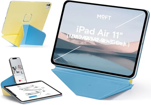 Vista 24 de MOFT Soporte dinámico para tablet compatible con iPad mini A17 Pro 2024 y iPad mini 6th A15 2021, funda magnética delgada para tablet con más de 20