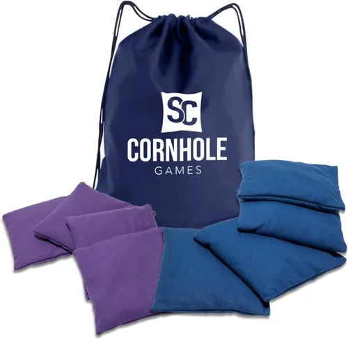 Vista 18 de Bolsas de cornhole resistentes al clima (juego de 8) - Tamaño/peso profesional de regulación (16 oz) - Uso en tableros de cornhole profesionales