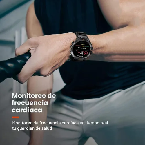Vista 5 de Relojes inteligentes con pantalla IPS de 1.39 pulgadas para hombres, resistente y táctico, rastreador de actividad física con llamada