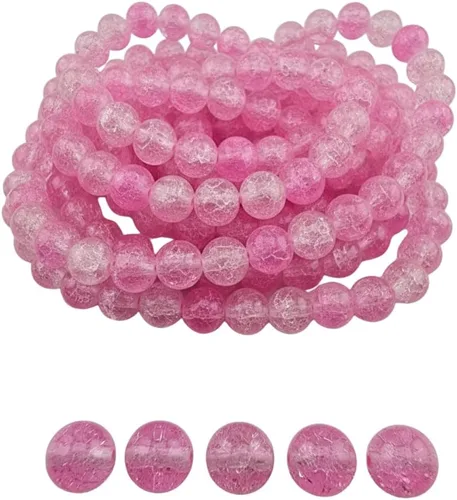 Vista 36 de DandS ltd Cuentas de cristal agrietadas para la fabricación de joyas, champán, pulseras vibrantes de bricolaje, collares, aretes, suministros