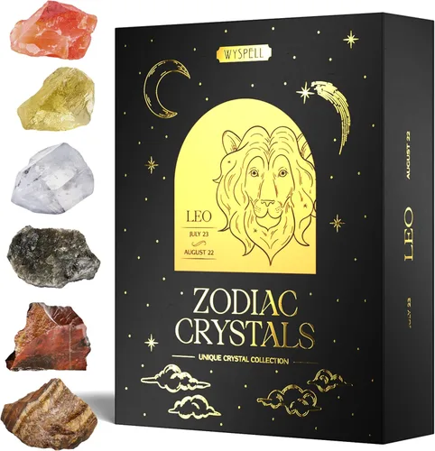 Vista 16 de Wyspell Juego de Cristales de Acuario – 6 Cristales de Acuario en Bruto y Piedras Curativas – Regalos de Acuario para Mujeres – Regalos