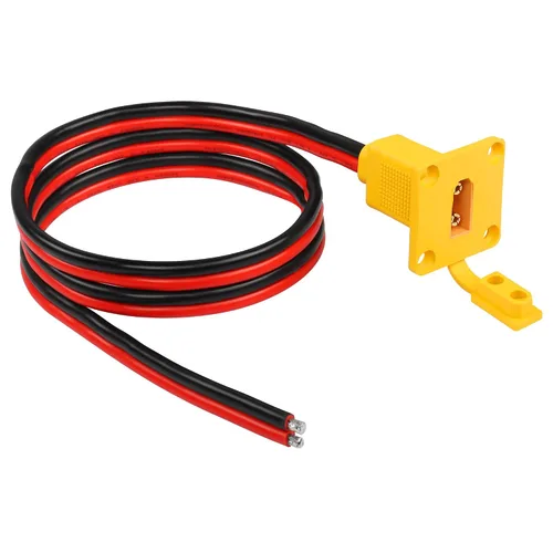 Vista 9 de CERRXIAN Cable desnudo macho XT90 de 1 pie 10 AWG con panel de montaje, enchufe macho XT90 con panel Mout para abrir cable desnudo para RC Lipo