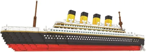 Vista 5 de Titanic - Juego de bloques de construcción, 3800 piezas de crucero Titanic Boat Kit de construcción compatible con Creator Expert 10294