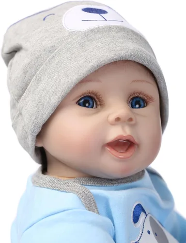 Vista 3 de iCradle Muñeca realista de 18 pulgadas y 17.7 in Reborn Baby Doll de silicona suave para niños de 3 años en adelante