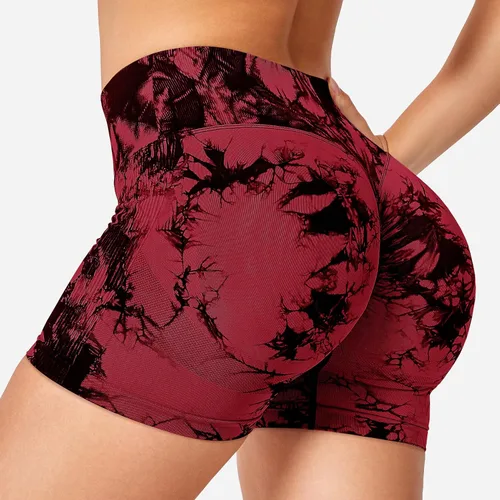 Vista 5 de YEOREO Pantalones cortos profesionales de entrenamiento para mujer, 3.6 pulgadas, pantalones cortos sin costuras, cintura alta, contorno, gimnasio