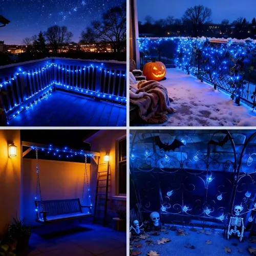 Vista 5 de Tira de luces de 20 LED, decoraciones de globo de cristal, luces solares extra brillantes para exteriores con 8 modos de iluminación, impermeables