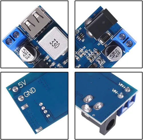 Vista 3 de ACEIRMC Convertidor Buck de 12 V a 5 V 5 A Regulador de voltaje USB DC 9V-36V Step Down a DC 5V-5.3V 5.2V 3.5-6A Volt Transformador Módulo de fuente