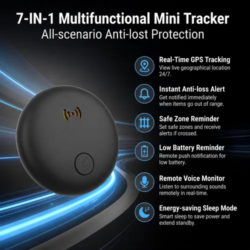 Vista 2 de Rastreador GPS para vehículos, paquete de 2 rastreadores GPS ocultos magnéticos para vehículos, sin suscripción, dispositivo de seguimiento