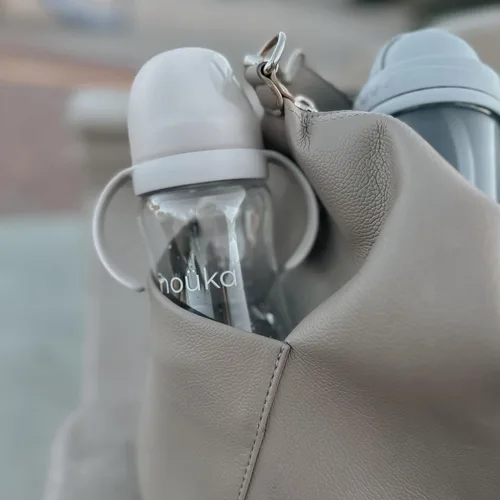 Vista 5 de Nouka Soft Spout Tritan - Vaso para sorber A prueba de fugas y fácil agarre Asas extraíbles Bloom