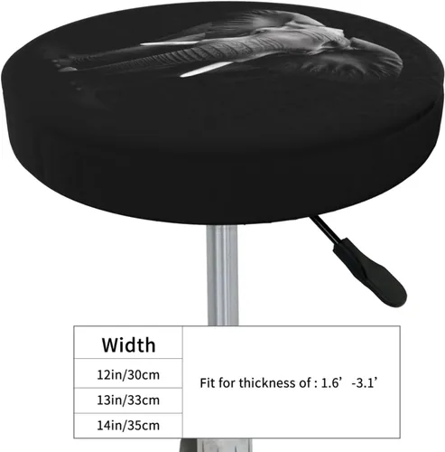 Vista 4 de Ouqiuwa Fundas redondas y lavables para taburetes de bar de baloncesto, 12 pulgadas