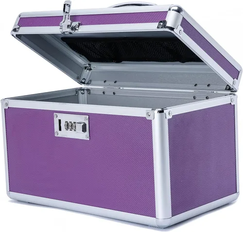 Vista 11 de Caja de medicamentos con cerradura con estuche de almacenamiento portátil, 14.2 x 7.2 x 8.2 pulgadas, organizador de bloqueo de medicamentos a