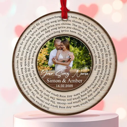 Vista 13 de Adorno personalizado de cerámica para parejas, adornos personalizados, regalo romántico de boda, regalo romántico para parejas, regalos de despedida
