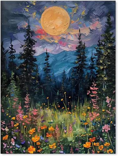 Vista 21 de Pósteres de Lienzo de Libros de Academia Oscura Carteles de Arte de Pared Botánico Floral de Ambiente Sombrío Pintura al Aceite Vintage Antigua