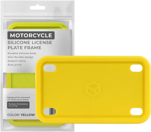 Vista 10 de Rightcar Solutions Marco de matrícula de motocicleta de silicona de alta calidad, a prueba de óxido, a prueba de sonajeros, resistente a la Azul