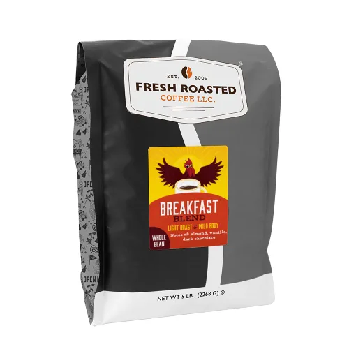 Vista 72 de Fresh Roasted Coffee, Blackbeard's Revenge, 12 onzas, tostado medio, Kosher, grano entero