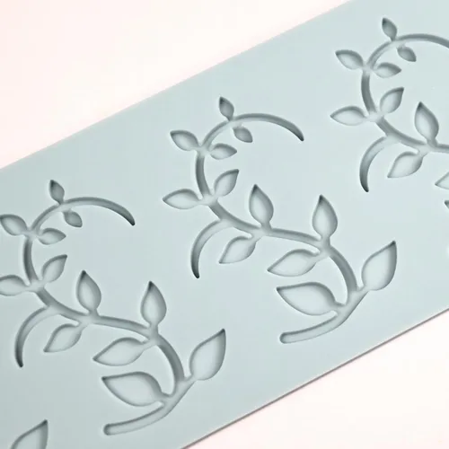 Vista 8 de TUKE Tuile Molds - Molde de silicona con hojas curvadas de silicona para dulces, tapete de encaje para decoración de tartas, azúcar, manualidades