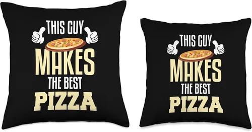 Vista 3 de The Pizza Maker Shirt Store Clothing Company This Guy Makes The Best Pizza Maker - Almohada de 16 x 16 pulgadas, multicolor