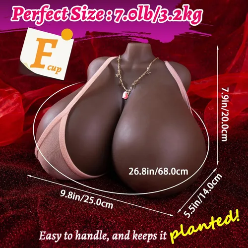 Vista 5 de Juguete Sexual Realista de Pechos para Hombres Muñeca Sexual de Tamaño Completo Pechos Grandes Muñeca Sexual de Gelatina Suave Estimulador de Pechos