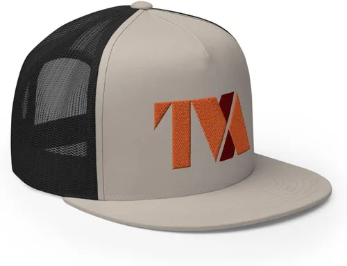 Vista 4 de RIVEMUG TVA Flat Bill Trucker Hat High Crown Ajustable Loki TVA Merch