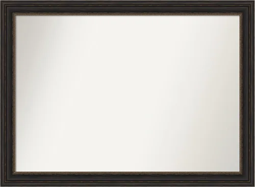 Vista 805 de Amanti Art Espejo de pared personalizado no biselado (25 x 25 pulgadas), marco de bronce acentuado, varios tamaños personalizados, espejo de baño