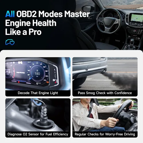 Vista 7 de TOPDON AL500B Escáner OBD2 Probador de Batería 2 en 1 Lector de Código, Diagnóstico OBDII Completo, Pruebas de Batería de 12V y Pruebas de Arranque