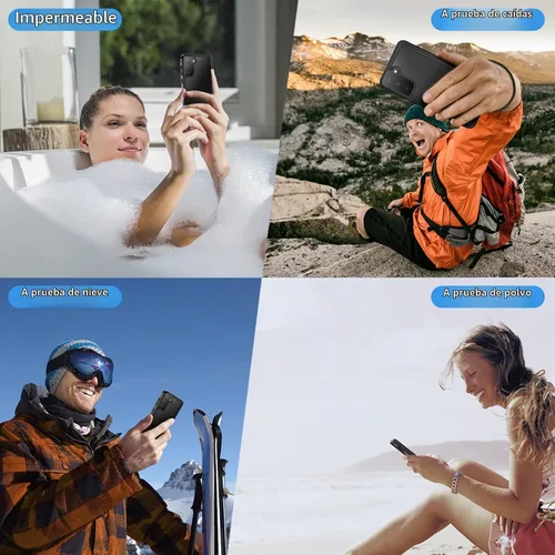 Vista 8 de Lanhiem Funda para Samsung Galaxy S22, IP68 impermeable a prueba de polvo con protector de pantalla integrado, funda protectora de cuerpo completo