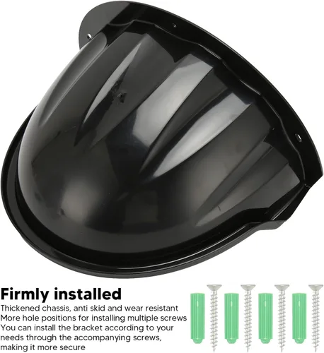 Vista 5 de Parasol universal para lluvia, cubierta de cámara, protector de cámara de seguridad al aire libre, protector de plástico ABS para lluvia y sol Negro