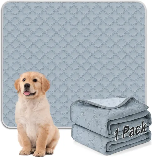 Vista 46 de FunFurry Forro lavable para jaula de conejillo de indias, paquete de 4 almohadillas reutilizables y lavables, ropa de cama impermeable para Azul