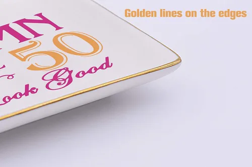 Vista 3 de Topthink Regalo de cumpleaños de 50 años y fabuloso, regalo de 50 cumpleaños para mujeres, tía, mamá, hermana, compañera de trabajo, mejores amigos