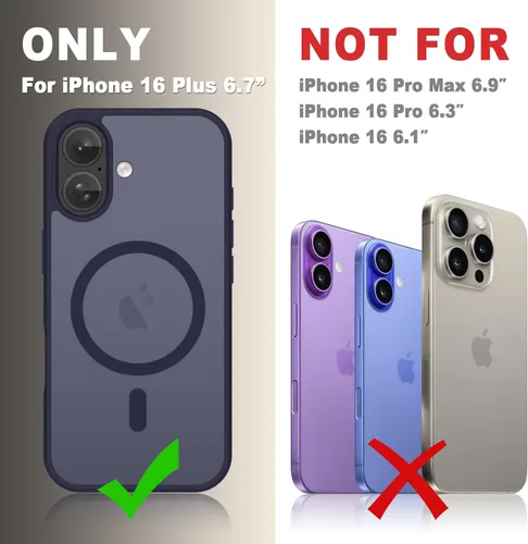 Vista 306 de Funda para Google Pixel 10 Pro XL, cubierta magnética mate, color negro Fit for MagSafe, Screen Protector included, Shockproof Military Grade