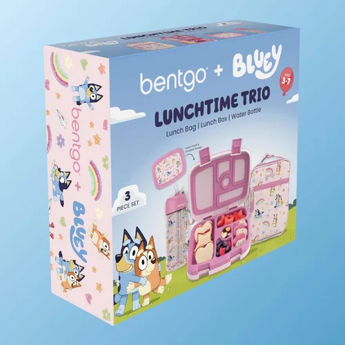 Vista 9 de Bentgo + BLUEY - Juego de almuerzo infantil de 3 piezas, caja Bento a Corazones y manualidades
