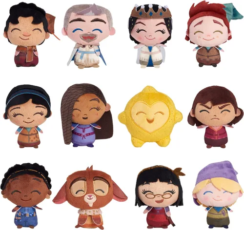 Vista 2 de Peluche coleccionable mini de Disney Wish, 2 cápsulas inspiradas en bolsas sorpresa, regalos para calcetines navideños, obsequios, presentes