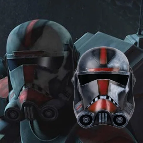 Vista 2 de SW - Casco Clone de la serie negra, máscara clásica para cosplay, de lujo, accesorios coleccionables de Halloween