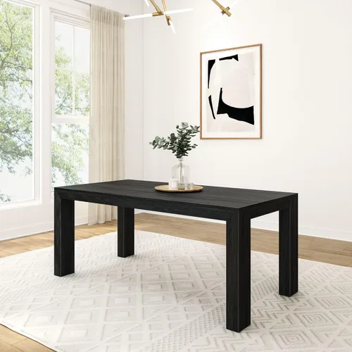 Vista 28 de Plank+Beam Mesa de comedor de 48 pulgadas, mesa de cocina de madera maciza de 48 pulgadas, mesa de comedor rectangular para comedor, oficina