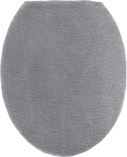 Vista 4 de Madeals Cubierta de microfibra para tapa de inodoro, suave y absorbente, cómoda cubierta de tapa de inodoro de baño, se adapta a la mayoría