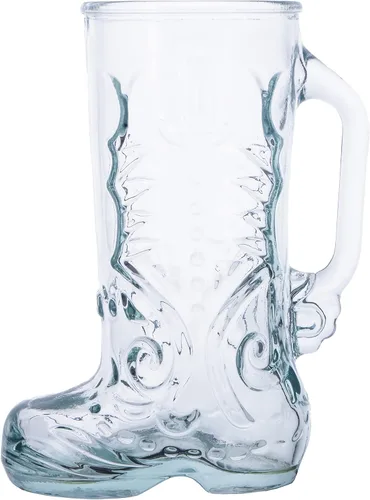 Vista 5 de Chefcaptain Juego de 2 tazas de vidrio para botas con asas, 1 litro (34 onzas), vasos de cerveza Das Boot, sin plomo, aptos para lavavajillas