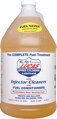 Vista 9 de Lucas Oil 10013-PK4 tratamiento para combustible de 1 galón (pack de 4). Upper Cylinder Lubricant Injector Cleaner Additive Case Bulk Fluid Semi
