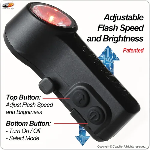Vista 4 de Cygolite Slingshot 210 and 160 Lumen Bike Taillight Series, USB-C Rechargeable, User Adjustable Flash Speeds, 7 Night & Daytime Modes, Sleek and