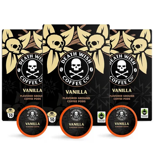 Vista 20 de Death Wish Coffee Cápsulas de tostado medio de una sola porción – El café más fuerte del mundo – Mezcla más ligera de granos arábica audaz y Robusta