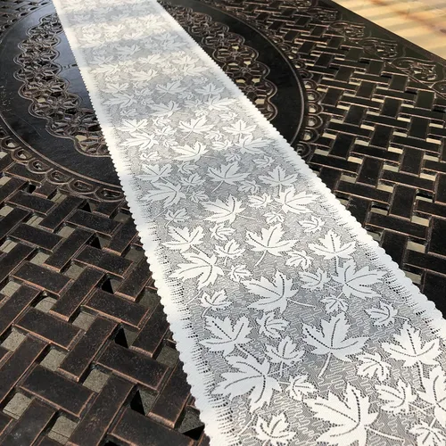 Vista 3 de Cinta de encaje elástico de 8 pulgadas de ancho para costura, ropa y manualidades de bricolaje, 5 yardas (9251 blanco)