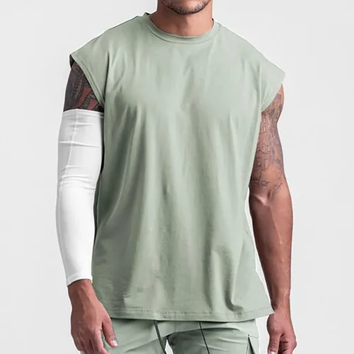 Vista 3 de BOOMLEMON Camiseta sin mangas para hombre, gimnasio, musculación, fitness, culturismo, sin mangas
