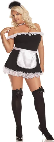 Vista 8 de Conjunto de disfraz de uniforme de sirvienta para adulto