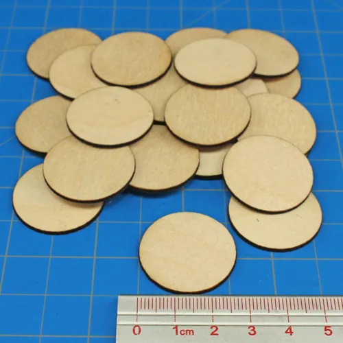 Vista 3 de LITKO Bases redondas de 1.122 in Compatible con Warhammer 40K Madera contrachapada de 0.059 in