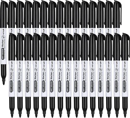 Vista 15 de SFAIH Fine Tip Dry Erase Markers - 15 Pack 15 Assorted Color Whiteboard Erasable Markers, Ideal for Classroom School Office Home Use on White Board