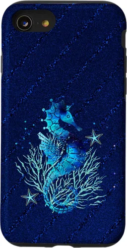 Vista 18 de Turquoise Seahorse Ocean Background Case for iPhone 17