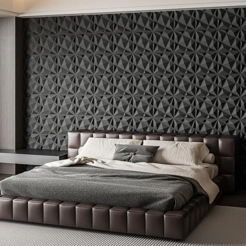 Vista 8 de Art3dwallpanels Paquete de 20 paneles de pared 3D para decoración de pared interior, 12 x 12 pulgadas, paneles de diamante blanco para sala de Nuevo