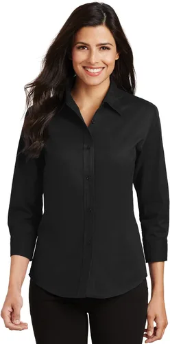 Vista 7 de Port Authority Camisa de fácil cuidado con manga 3/4 para mujer