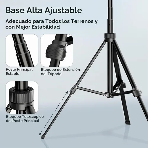 Vista 6 de Trípode de seguimiento facial automático de 71 pulgadas para iPhone con luz, kit de vlogging para iPhone con gesto/control remoto, rotación de 360°
