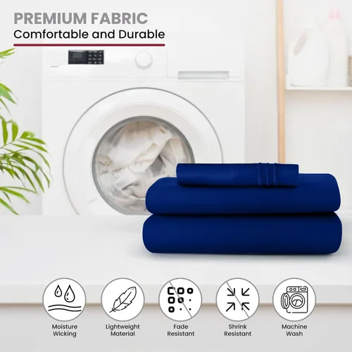 Vista 331 de LUX Décor - Juego de sábanas Twin de microfibra ultrasuave de 3 piezas con sábana encimera, sábana bajera de 16 pulgadas de profundidad y funda