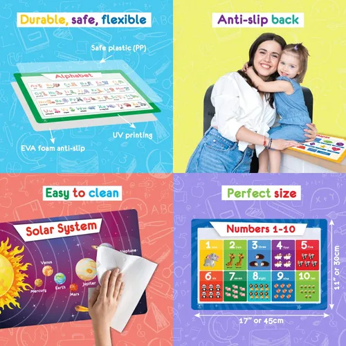 Vista 5 de Calendario infantil y 5 manteles individuales para niños